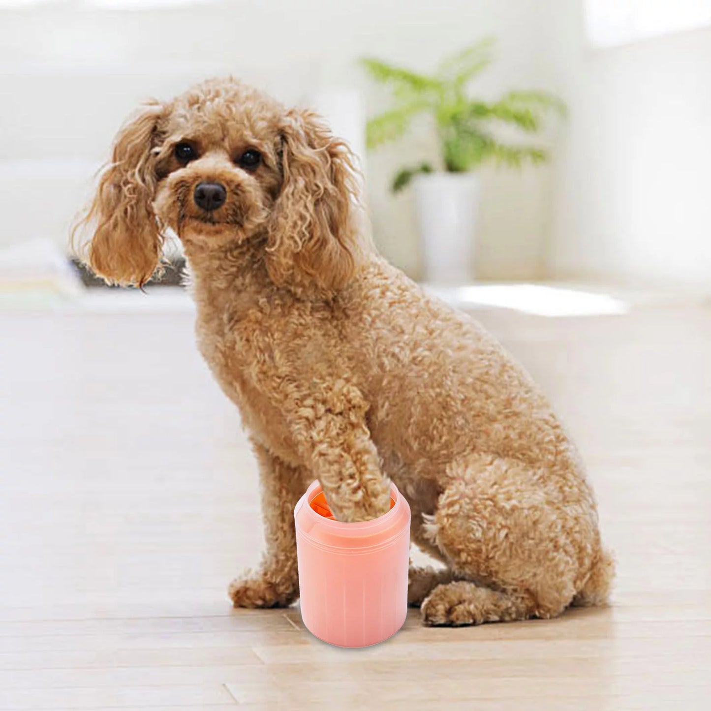 Pet Dog Foot Washer - Portable Paw Cleaner for Dogs Silicone Brush and Cup -  Dog Paw Cleaner Cup, Dog Paw Cleaner, Washer, Pet Foot Cleaner for Small Medium Large Breed Dogs/Cats-Large