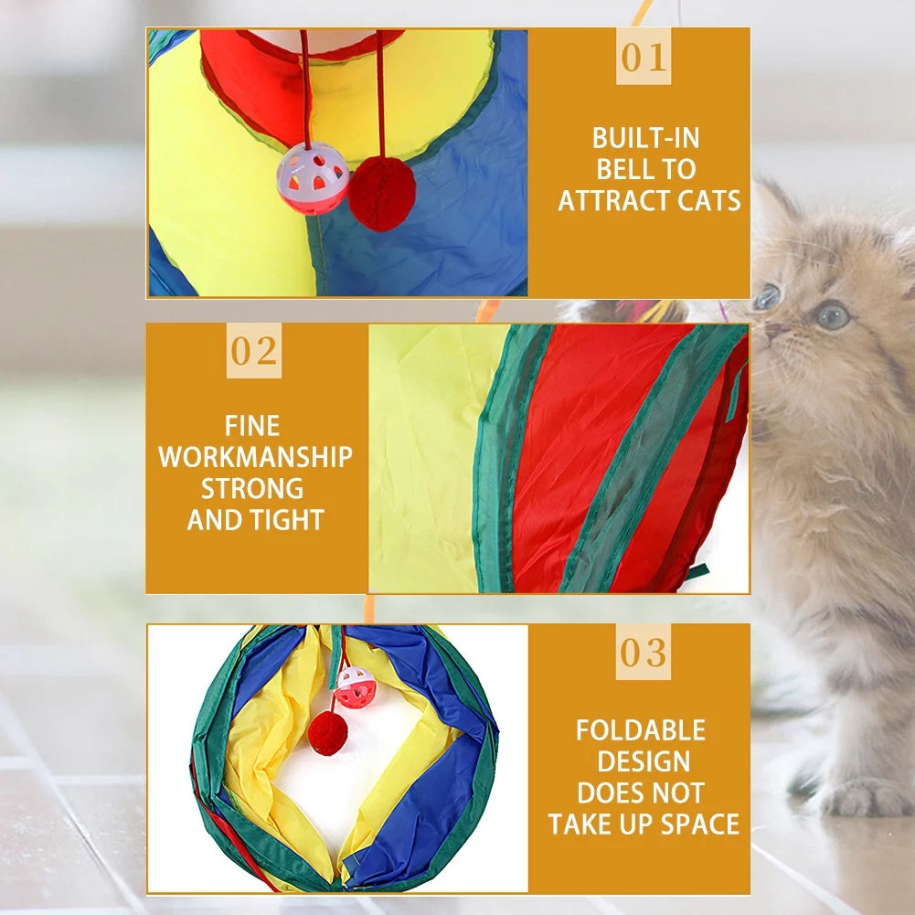 Cat Tunnel Interactive Cat Toy Cat Tunnels for Indoor Cats